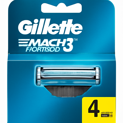 تیغ یدک ژیلت مدل Mach 3 Turbo بسته ۴ عددی